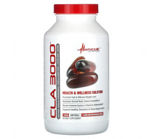 Для похудения и контроля веса Metabolic Nutrition, CLA 3000, 1000 мг, 180 мягких таблеток