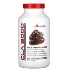 Для похудения и контроля веса Metabolic Nutrition, CLA 3000, 1000 мг, 180 мягких таблеток