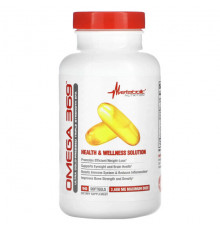 Рыбий жир и Омега 3, 6, 9 Metabolic Nutrition, Омега 369, 1200 мг, 90 мягких таблеток