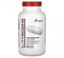 Аминокислоты Metabolic Nutrition, L-тирозин, чистый фармацевтический продукт, 90 капсул