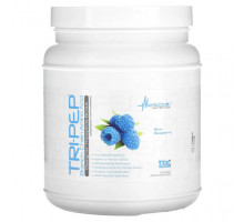 Аминокислоты Metabolic Nutrition, Tri-Pep, аминокислота с разветвленной цепью, голубая малина, 400 г (14,1 унции)