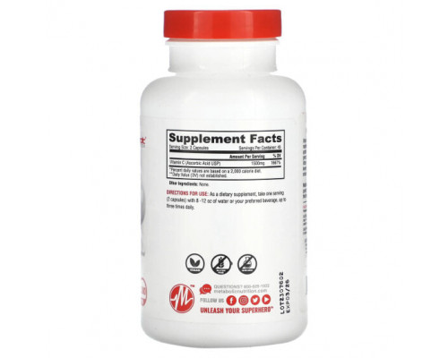 Витамин C Metabolic Nutrition, Витамин C, 750 мг, 90 капсул Витамин C Metabolic Nutrition, Витамин C, 750 мг, 90 капсул