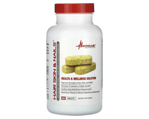 Для волос и ногтей Metabolic Nutrition, Hair Skin & Nails, 90 таблеток Для волос и ногтей Metabolic Nutrition, Hair Skin & Nails, 90 таблеток
