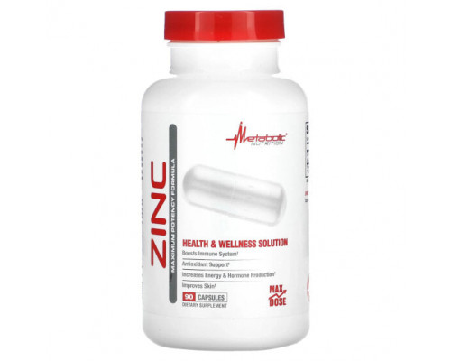 Цинк Metabolic Nutrition, Цинк`` 90 капсул Цинк Metabolic Nutrition, Цинк`` 90 капсул