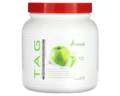 Аминокислоты Metabolic Nutrition, TAG, зеленое яблоко`` 400 г Аминокислоты Metabolic Nutrition, TAG, зеленое яблоко`` 400 г