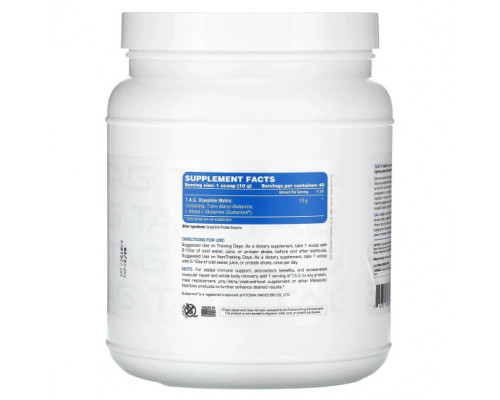 Аминокислоты Metabolic Nutrition, TAG, без добавок, 400 г (14,1 унции) Аминокислоты Metabolic Nutrition, TAG, без добавок, 400 г (14,1 унции)