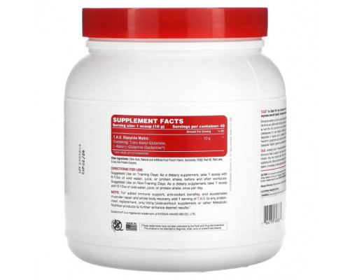 Аминокислоты Metabolic Nutrition, TAG, Фруктовый пунш`` 400 г Аминокислоты Metabolic Nutrition, TAG, Фруктовый пунш`` 400 г