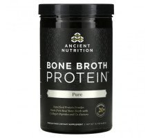 Для мышц и суставов Dr. Axe / Ancient Nutrition, Bone Broth Protein, чистый протеиновый порошок, 446 г (15,7 унции)
