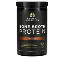 Для мышц и суставов Dr. Axe / Ancient Nutrition, Bone Broth Protein, шоколад, 1,1 фунта (17,8 унции)