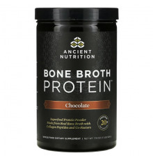 Для мышц и суставов Dr. Axe / Ancient Nutrition, Bone Broth Protein, шоколад, 1,1 фунта (17,8 унции)
