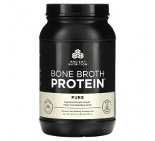 Для мышц и суставов Dr. Axe / Ancient Nutrition, Bone Broth Protein, чистый белок, 890 г (1,96 фунта)