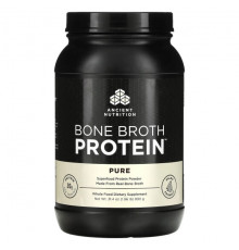 Для мышц и суставов Dr. Axe / Ancient Nutrition, Bone Broth Protein, чистый белок, 890 г (1,96 фунта)