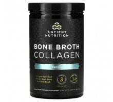 Для мышц и суставов Dr. Axe / Ancient Nutrition, Bone Broth Collagen, ваниль, 519 г (1,1 фунта)
