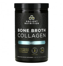 Для мышц и суставов Dr. Axe / Ancient Nutrition, Bone Broth Collagen, ваниль, 519 г (1,1 фунта)