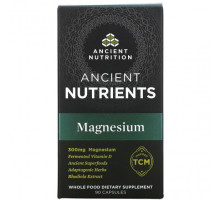Магний Dr. Axe / Ancient Nutrition, Ancient Nutrients, Магний, 100 мг, 90 капсул