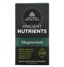 Магний Dr. Axe / Ancient Nutrition, Ancient Nutrients, Магний, 100 мг, 90 капсул