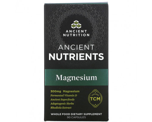 Магний Dr. Axe / Ancient Nutrition, Ancient Nutrients, Магний, 100 мг, 90 капсул Магний Dr. Axe / Ancient Nutrition, Ancient Nutrients, Магний, 100 мг, 90 капсул