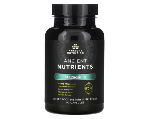 Магний Dr. Axe / Ancient Nutrition, Ancient Nutrients, Магний, 100 мг, 90 капсул Магний Dr. Axe / Ancient Nutrition, Ancient Nutrients, Магний, 100 мг, 90 капсул