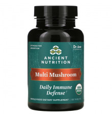 Грибы Multi Mushroom, Daily Immune Defense, 60 Tablets