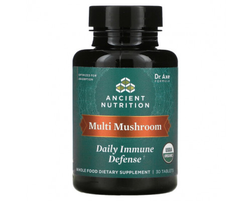 Грибы Multi Mushroom, Daily Immune Defense, 30 Tablets Грибы Multi Mushroom, Daily Immune Defense, 30 Tablets