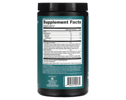 Зелень и зеленые овощи Dr. Axe / Ancient Nutrition, Органическая суперзеленая, мята, 205 г (7,23 унции) Зелень и зеленые овощи Dr. Axe / Ancient Nutrition, Органическая суперзеленая, мята, 205 г (7,23 унции)