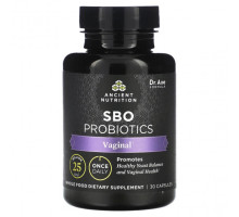 Для пищеварительной системы Dr. Axe / Ancient Nutrition, Пробиотики SBO, вагинальные, 25 млрд КОЕ, 30 капсул