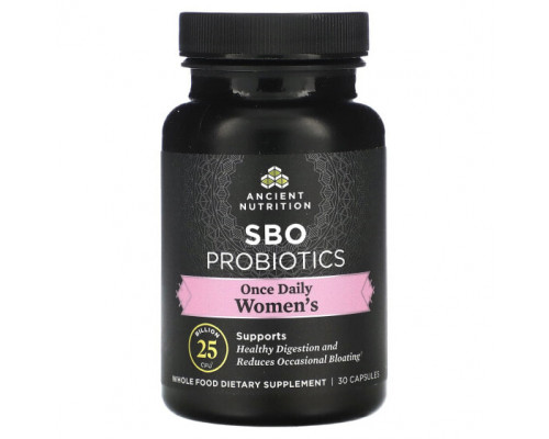 Пребиотики и пробиотики SBO Probiotics, Once Daily Women's, 25 Billion CFU, 30 Capsules Пребиотики и пробиотики SBO Probiotics, Once Daily Women's, 25 Billion CFU, 30 Capsules