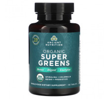 Зелень и зеленые овощи Organic Super Greens, 90 Tablets