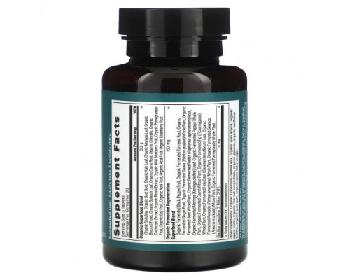 Зелень и зеленые овощи Organic Super Greens, 90 Tablets