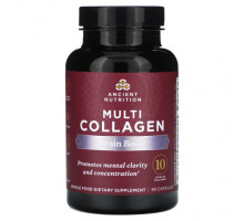 Для мышц и суставов Dr. Axe / Ancient Nutrition, Multi Collagen, Brain Boost, 90 капсул
