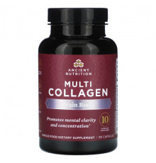 Для мышц и суставов Dr. Axe / Ancient Nutrition, Multi Collagen, Brain Boost, 90 капсул