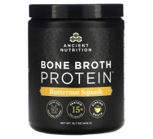 Для мышц и суставов Dr. Axe / Ancient Nutrition, Bone Broth Protein, мускатная тыква, 446 г (15,7 унции)