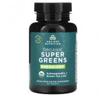 Зелень и зеленые овощи Organic Super Greens, Energizer, 90 Tablets