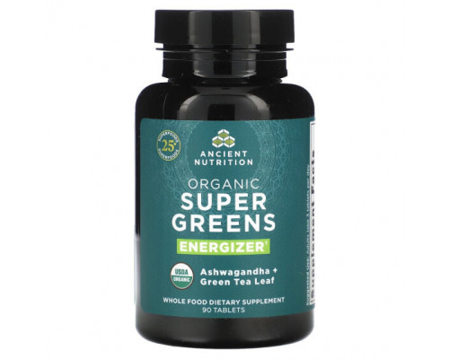 Зелень и зеленые овощи Organic Super Greens, Energizer, 90 Tablets Зелень и зеленые овощи Organic Super Greens, Energizer, 90 Tablets