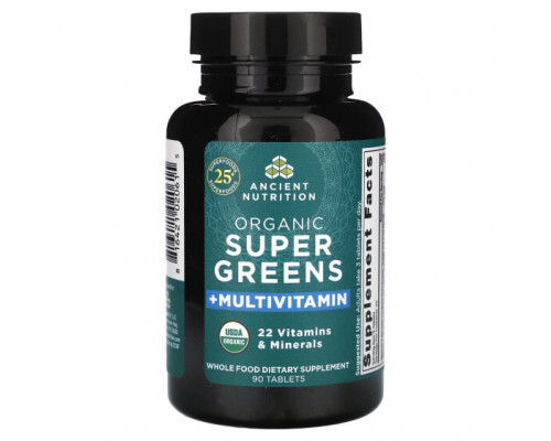 Витаминно-минеральные комплексы Organic Super Greens + Multivitamin, 90 Tablets Витаминно-минеральные комплексы Organic Super Greens + Multivitamin, 90 Tablets