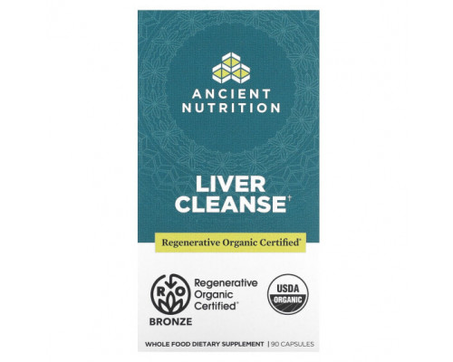 Для здоровья печени Dr. Axe / Ancient Nutrition, средство для очищения печени, 90 капсул Для здоровья печени Dr. Axe / Ancient Nutrition, средство для очищения печени, 90 капсул