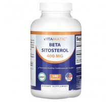 Растительные экстракты и настойки Vitamatic, Бета-ситостерол, 400 мг, 180 капсул