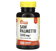 Мужское здоровье Sundance Vitamins, Пальма сереноа, 1200 мг, 100 капсул с быстрым высвобождением
