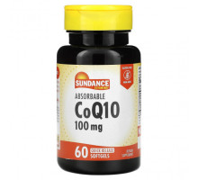 Антиоксиданты Sundance Vitamins, Абсорбируемый коэнзим Q10, 100 мг, 60 капсул с быстрым высвобождением