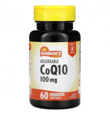 Антиоксиданты Sundance Vitamins, Абсорбируемый коэнзим Q10, 100 мг, 60 капсул с быстрым высвобождением