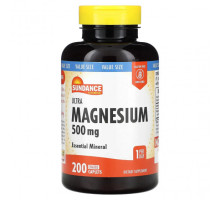 Магний Sundance Vitamins, Ультрамагний, 500 мг, 200 капсул в оболочке