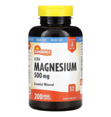 Магний Sundance Vitamins, Ультрамагний, 500 мг, 200 капсул в оболочке