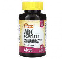 Женское здоровье Sundance Vitamins, ABC Complete, мультивитаминная и минеральная формула для женщин, 60 капсул в оболочке