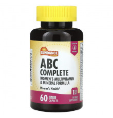 Женское здоровье Sundance Vitamins, ABC Complete, мультивитаминная и минеральная формула для женщин, 60 капсул в оболочке