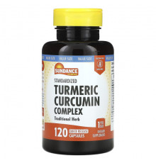 Имбирь и куркума Sundance Vitamins, Комплекс куркумина и куркумина, стандартизированный, 120 капсул с быстрым высвобождением