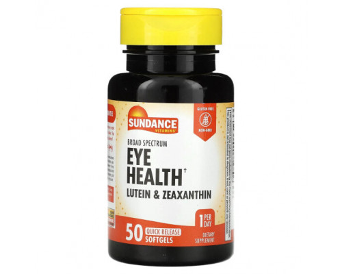 Для глаз Sundance Vitamins, Широкий спектр действия для здоровья глаз, 50 капсул быстрого высвобождения Для глаз Sundance Vitamins, Широкий спектр действия для здоровья глаз, 50 капсул быстрого высвобождения