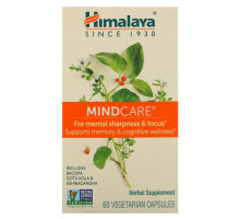 Улучшение памяти и работы мозга Himalaya, MindCare, 60 вегетарианских капсул