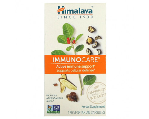 БАДы для укрепления иммунитета Himalaya, ImmunoCare, 120 вегетарианских капсул БАДы для укрепления иммунитета Himalaya, ImmunoCare, 120 вегетарианских капсул