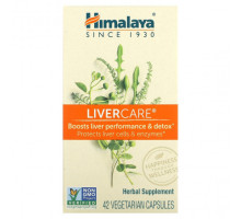 Для здоровья печени Himalaya, LiverCare, 42 вегетарианские капсулы