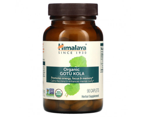 Сохранение молодости и долголетие Himalaya, Органическое готу кола, 90 капсул